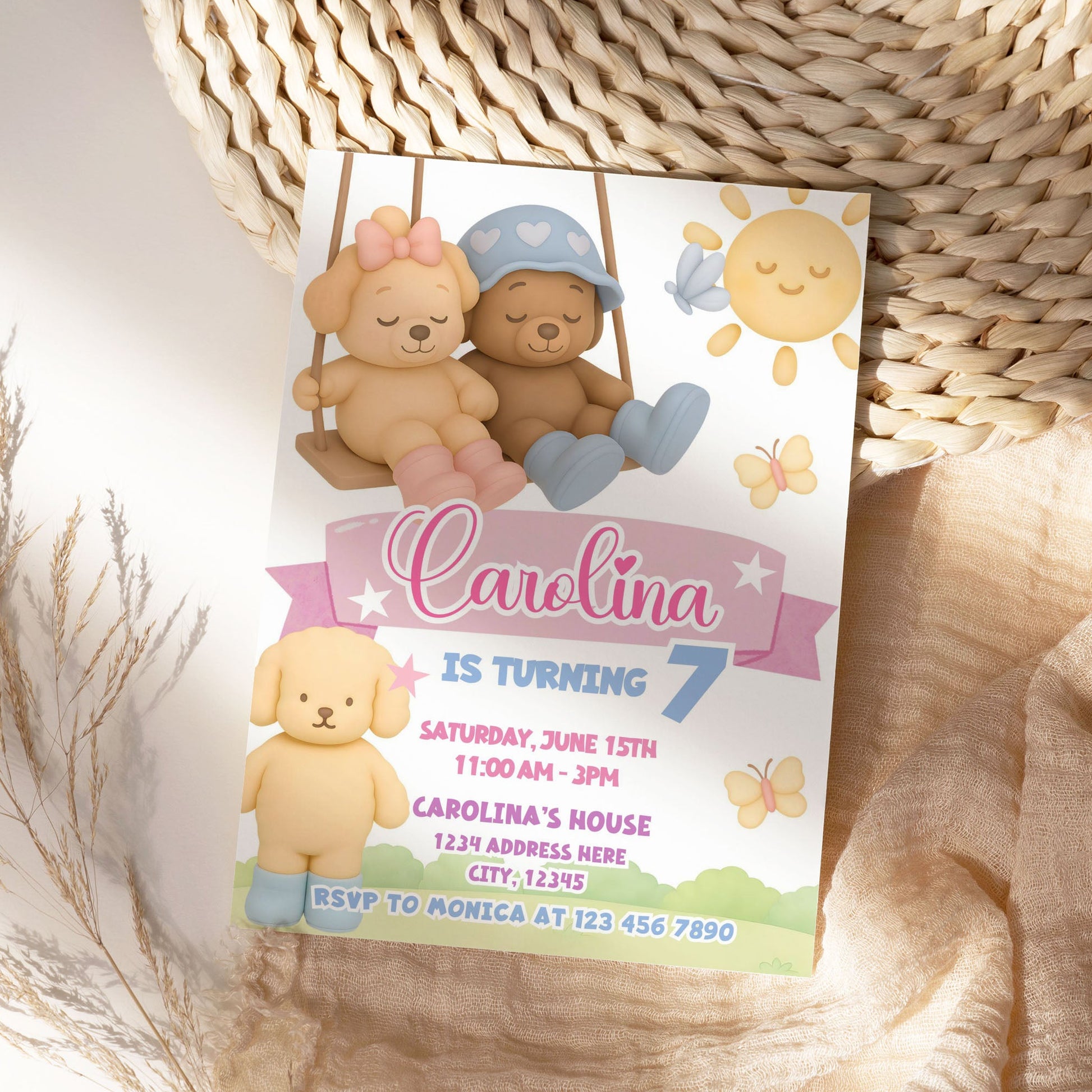 Bobbie Goods birthday invitation