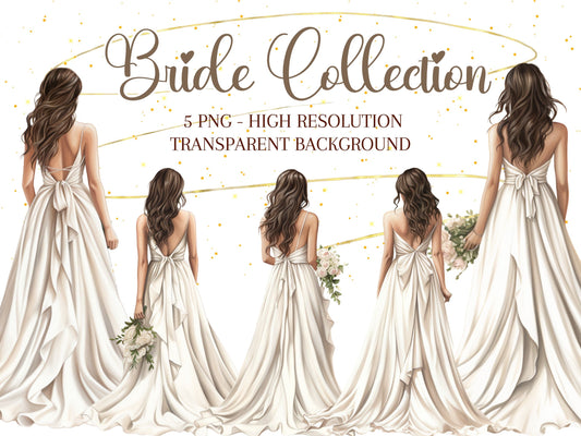 Bride Collection PNG Cliparts - Digital Artwork - Mama Life Printables