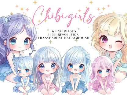 Kawaii Girls PNG Clipart collection