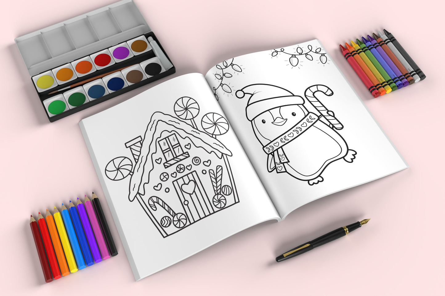 Christmas Activities Book for Kids - Coloring Pages - Mama Life Printables