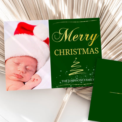 Christmas Birth Announcement Photo Card - Christmas Card - Mama Life Printables