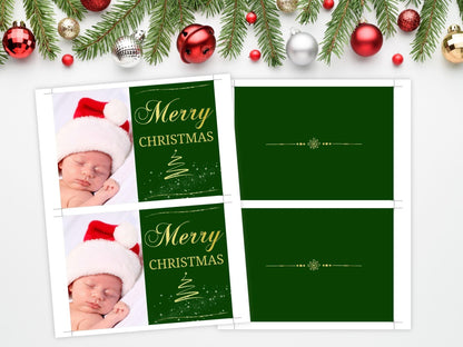 Christmas Birth Announcement Photo Card - Christmas Card - Mama Life Printables