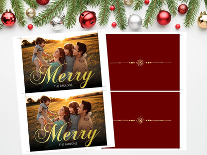 Christmas Family Photo Card - Photo Card - Mama Life Printables