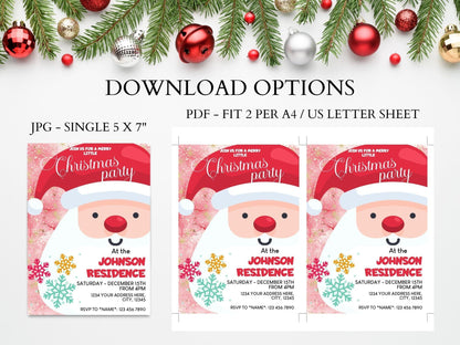 Christmas Party Invitation - Invitations - Mama Life Printables