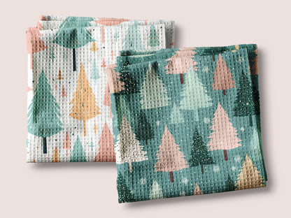 Christmas Trees in Pastel Colors Digital Papers | Christmas Patterns - Digital Artwork - Mama Life Printables