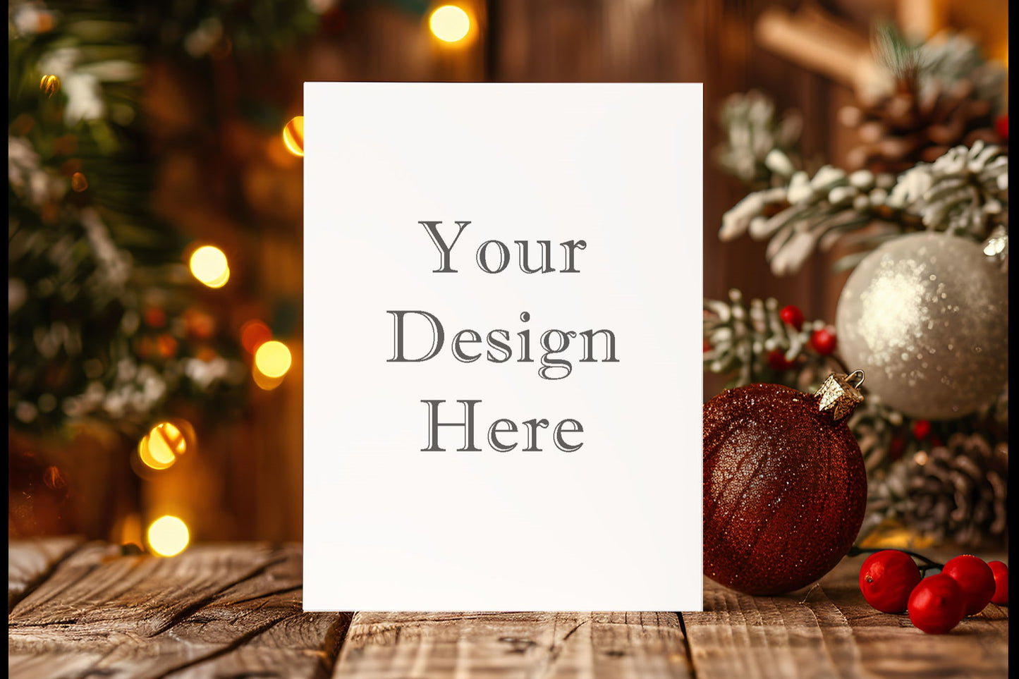 christmas invitation mockup psd and jpg