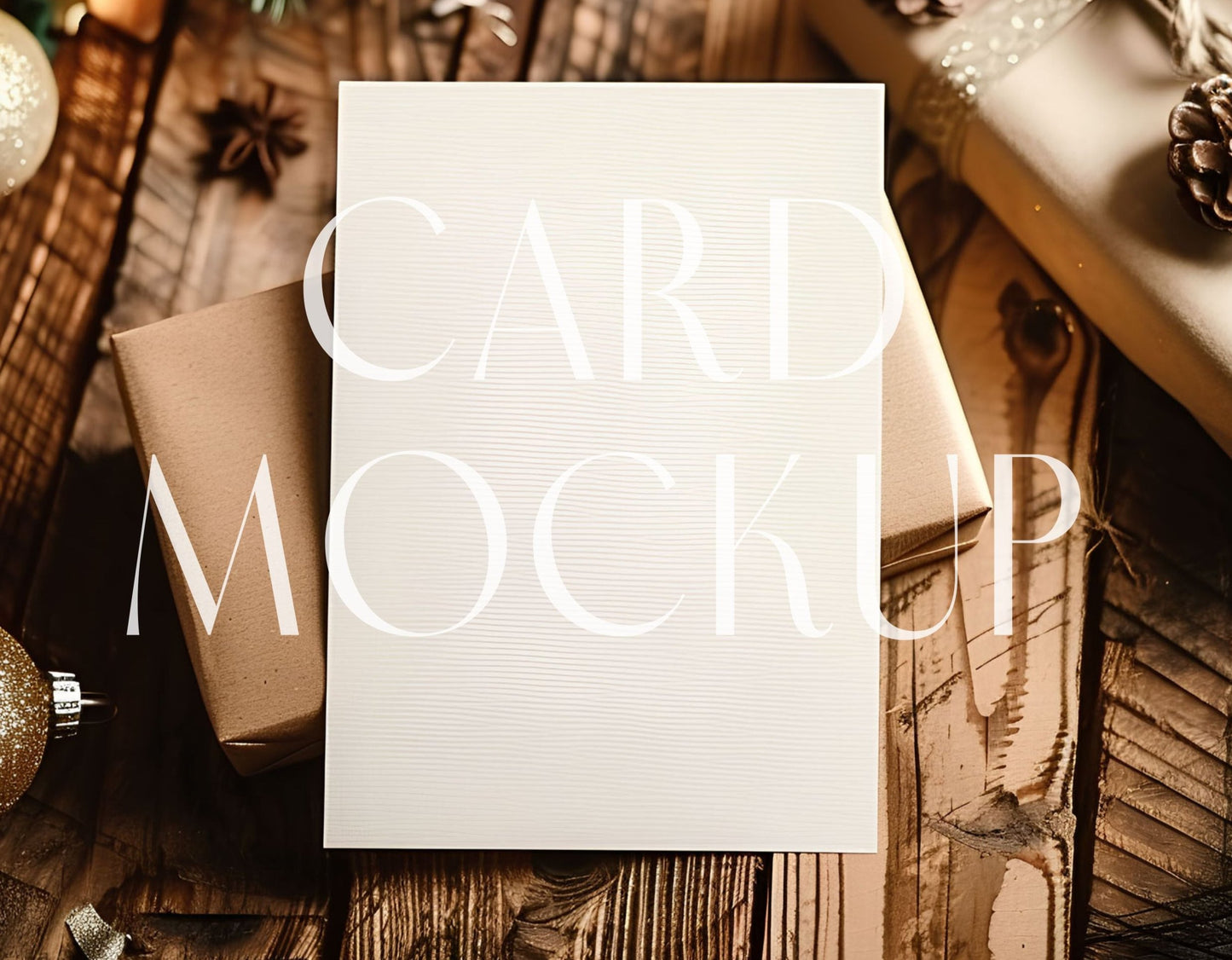 christmas card mockup psd