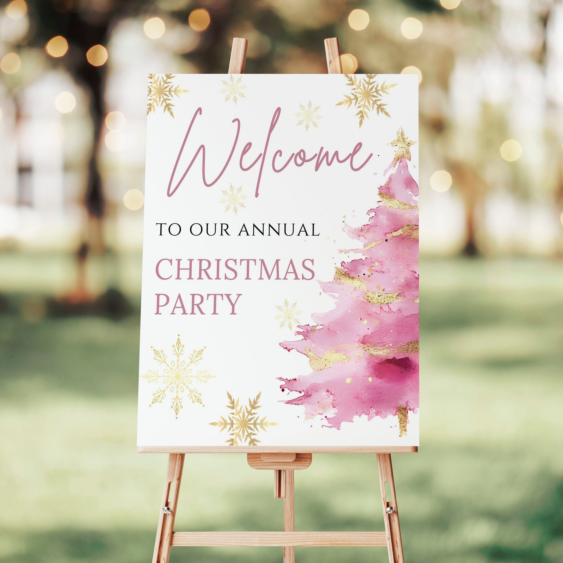 christmaspartywelcomesign 1 christmas party welcome sign - editable template in canva – mama