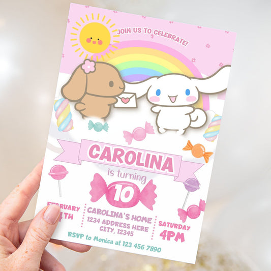 cinnamoroll birthday invitation