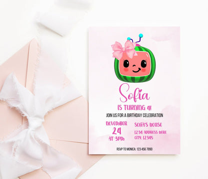 cocomelon birthday invitation - editable cocomelon invitation