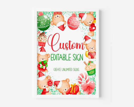 Cute Christmas Custom Sign - Party Signs - Mama Life Printables