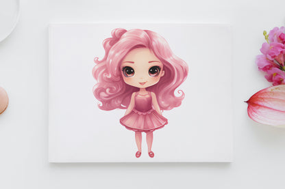 Cute Dolls PNG Cliparts - Digital Artwork - Mama Life Printables