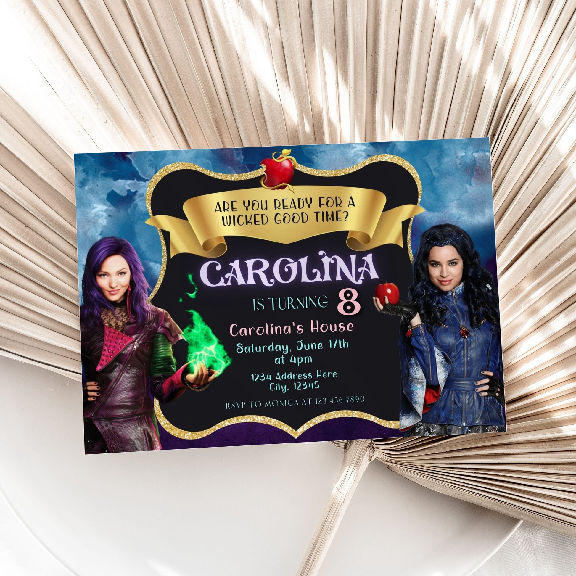 disney-descendants-birthday-invitation-mama-life-printables for Free Printable Disney Descendants Birthday Invitations Disney Descendants Birthday Invitation – Mama Life Printables for Free Printable Disney Descendants Birthday Invitations
