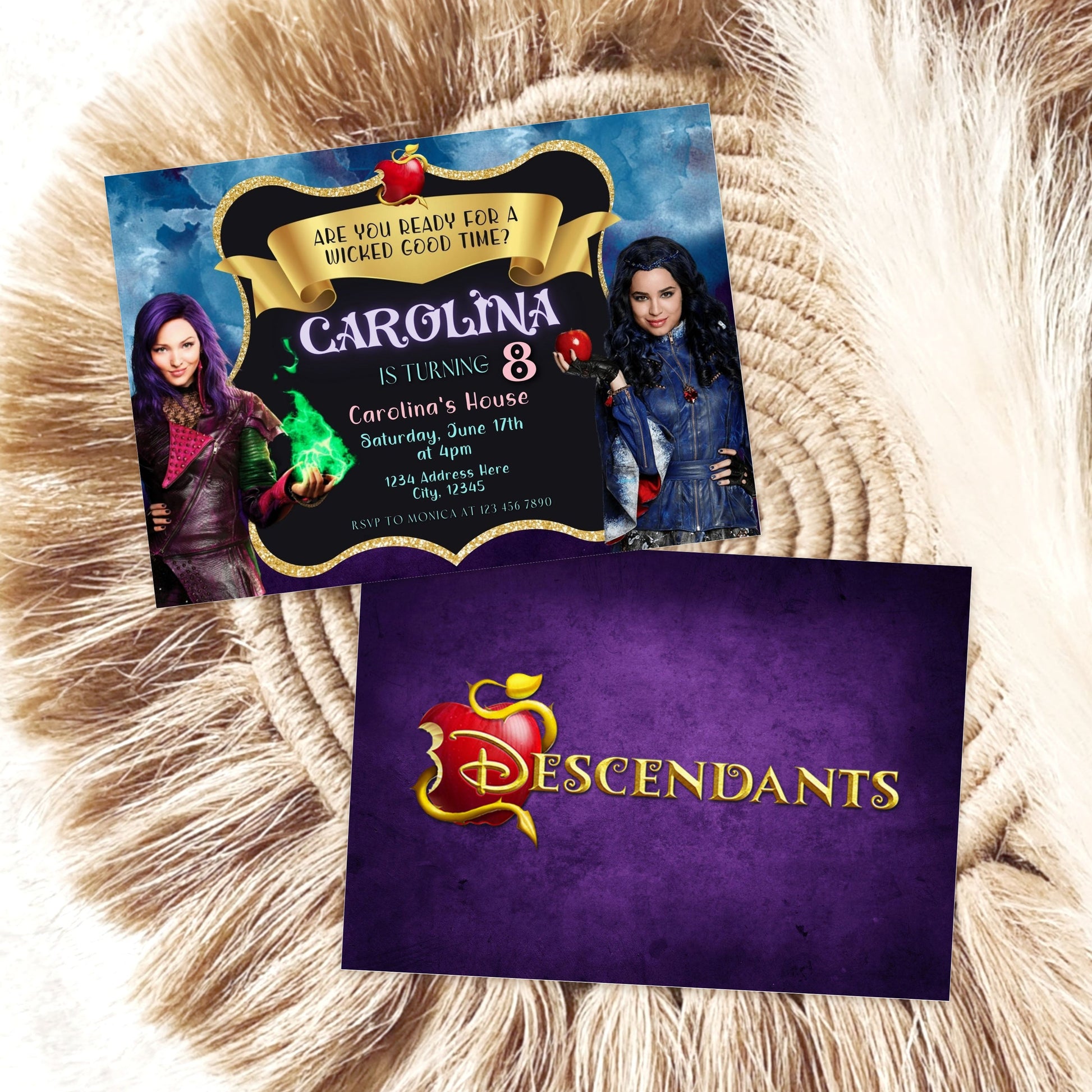 Disney Descendants Birthday Invitation Mama Life Printables disney-descendants-birthday-invitation-mama-life-printables