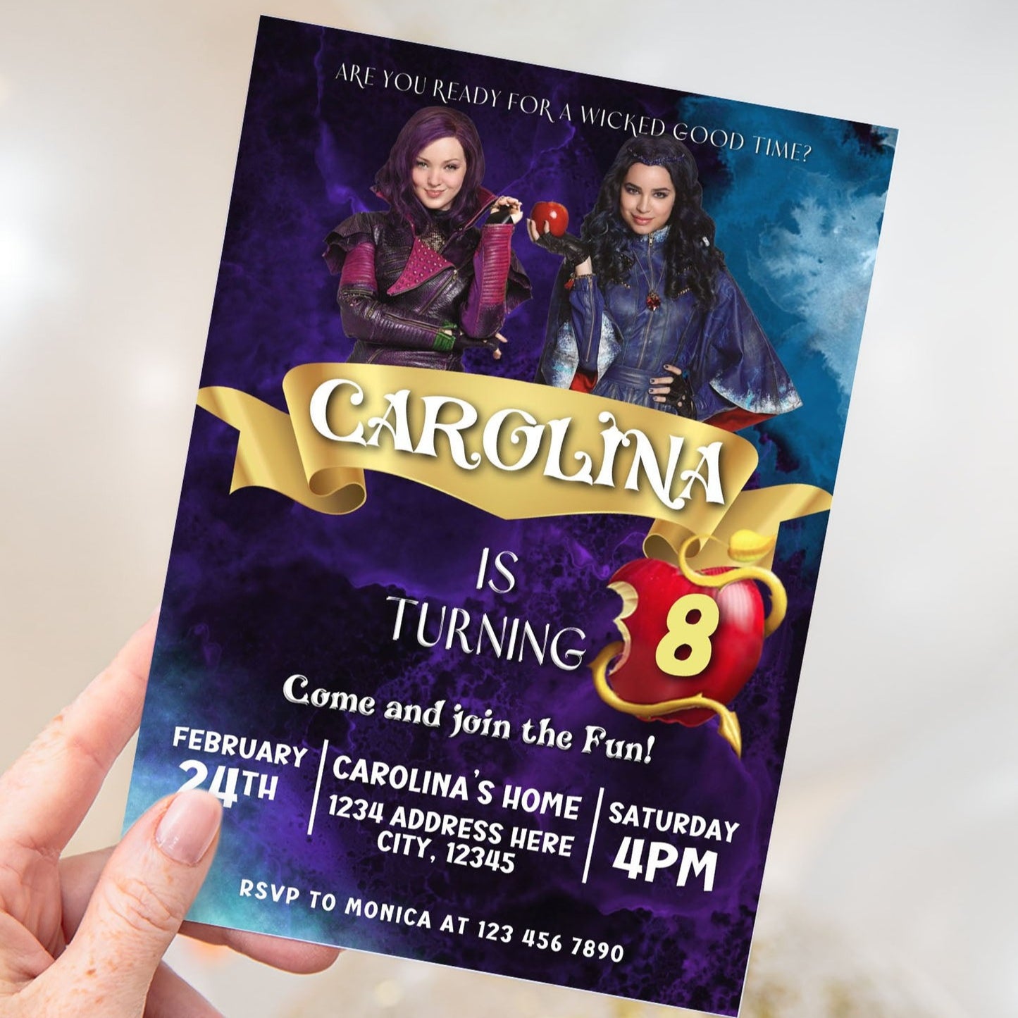 Enchanting Disney Descendants Birthday Invitation – Mama Life Printables enchanting-disney-descendants-birthday-invitation-mama-life-printables
