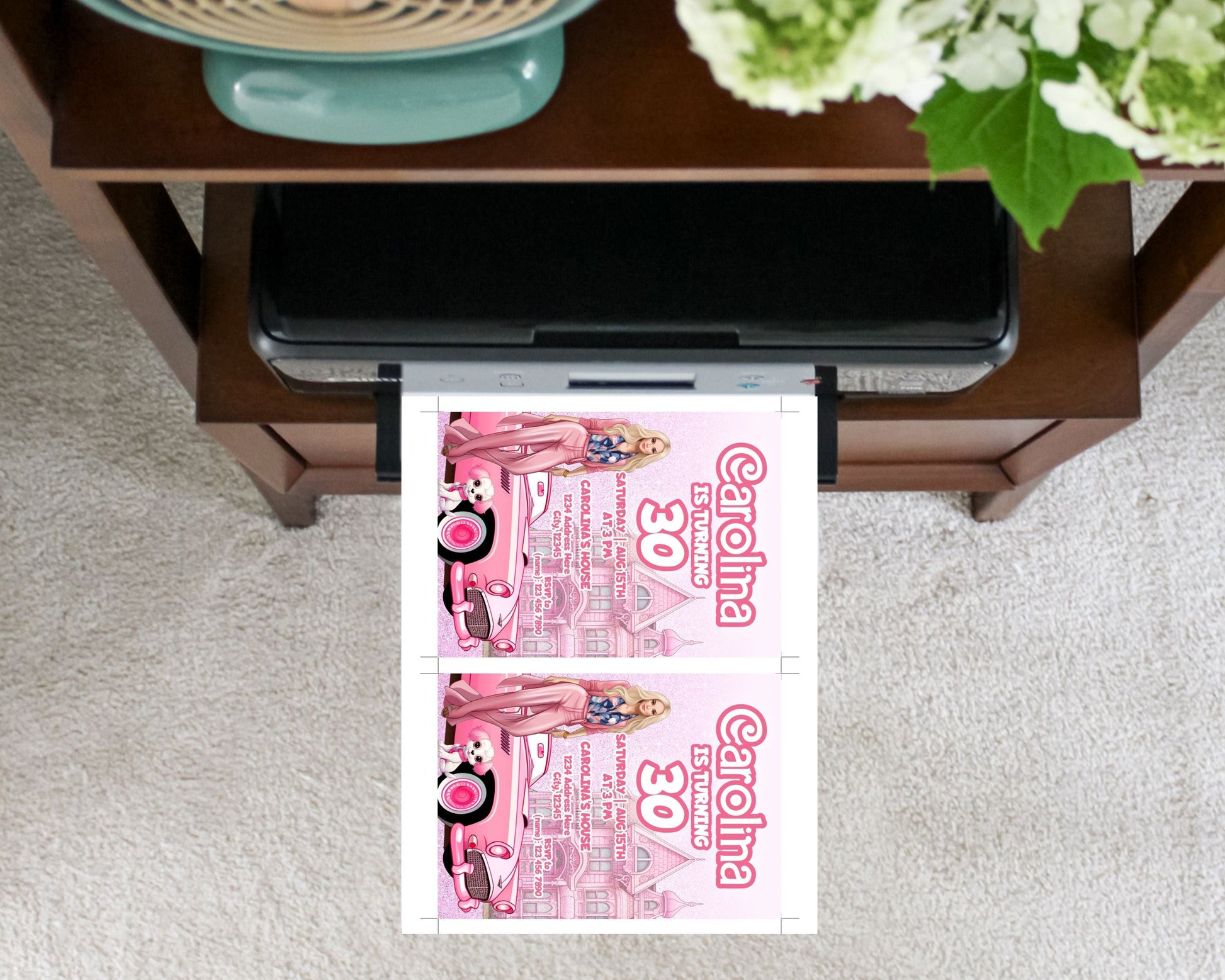 DIGITAL Barbie Invitation Template for 30th Birthday Party - Invitations - Mama Life Printables