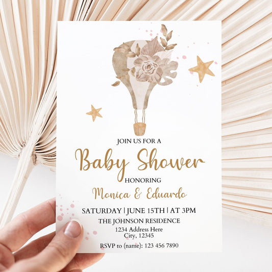 DIGITAL BOHO Gender Neutral Baby Shower Invitation - Invitations - Mama Life Printables
