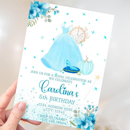 DIGITAL Cinderella Birthday Invitation Template - Invitations - Mama Life Printables