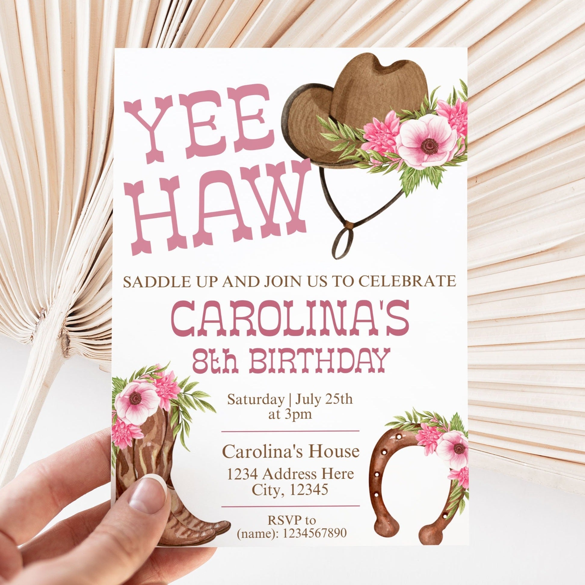 Image 10 for Free Cowgirl Invitation Template