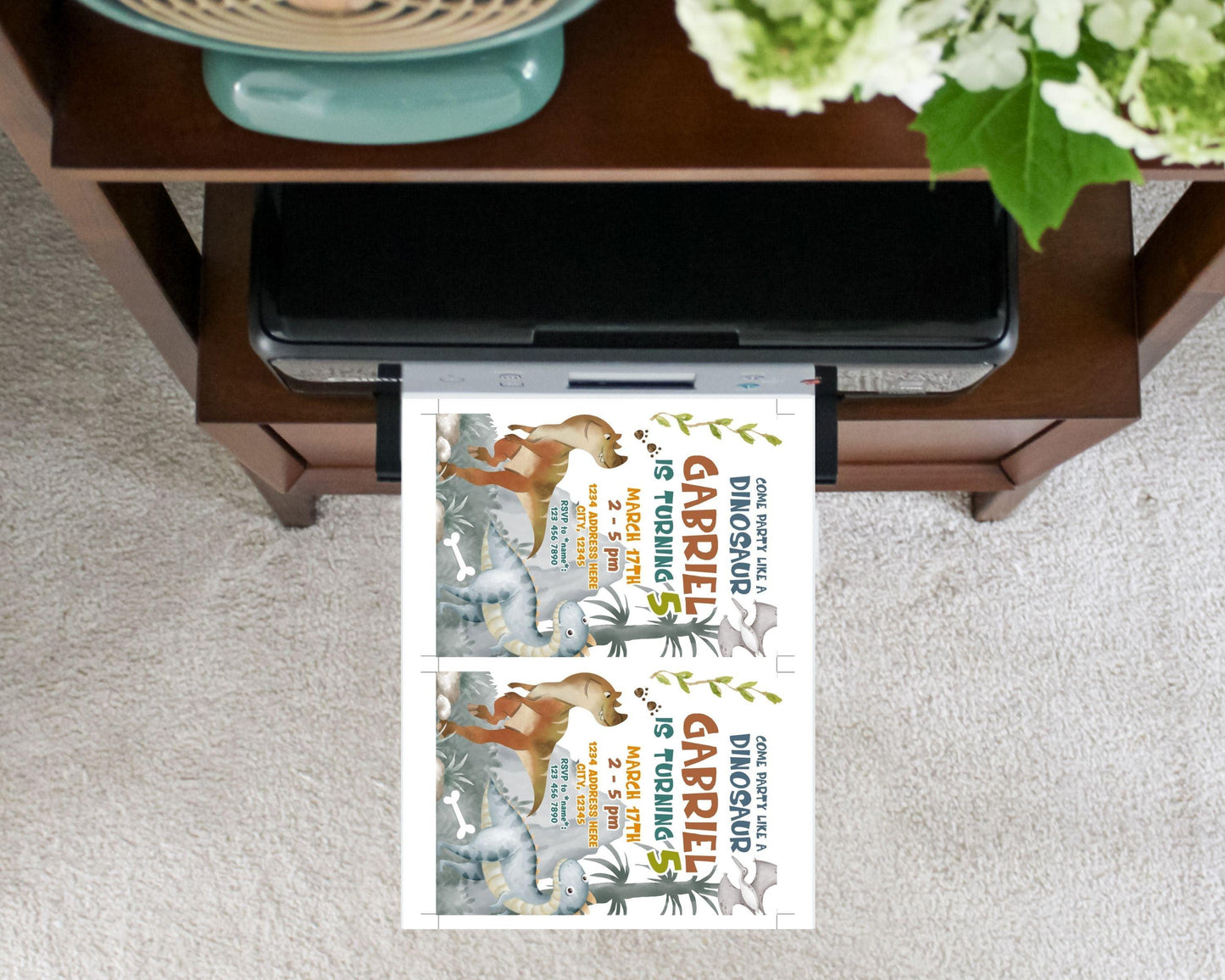 DIGITAL Dinosaur Boy Birthday Invitation - Invitations - Mama Life Printables