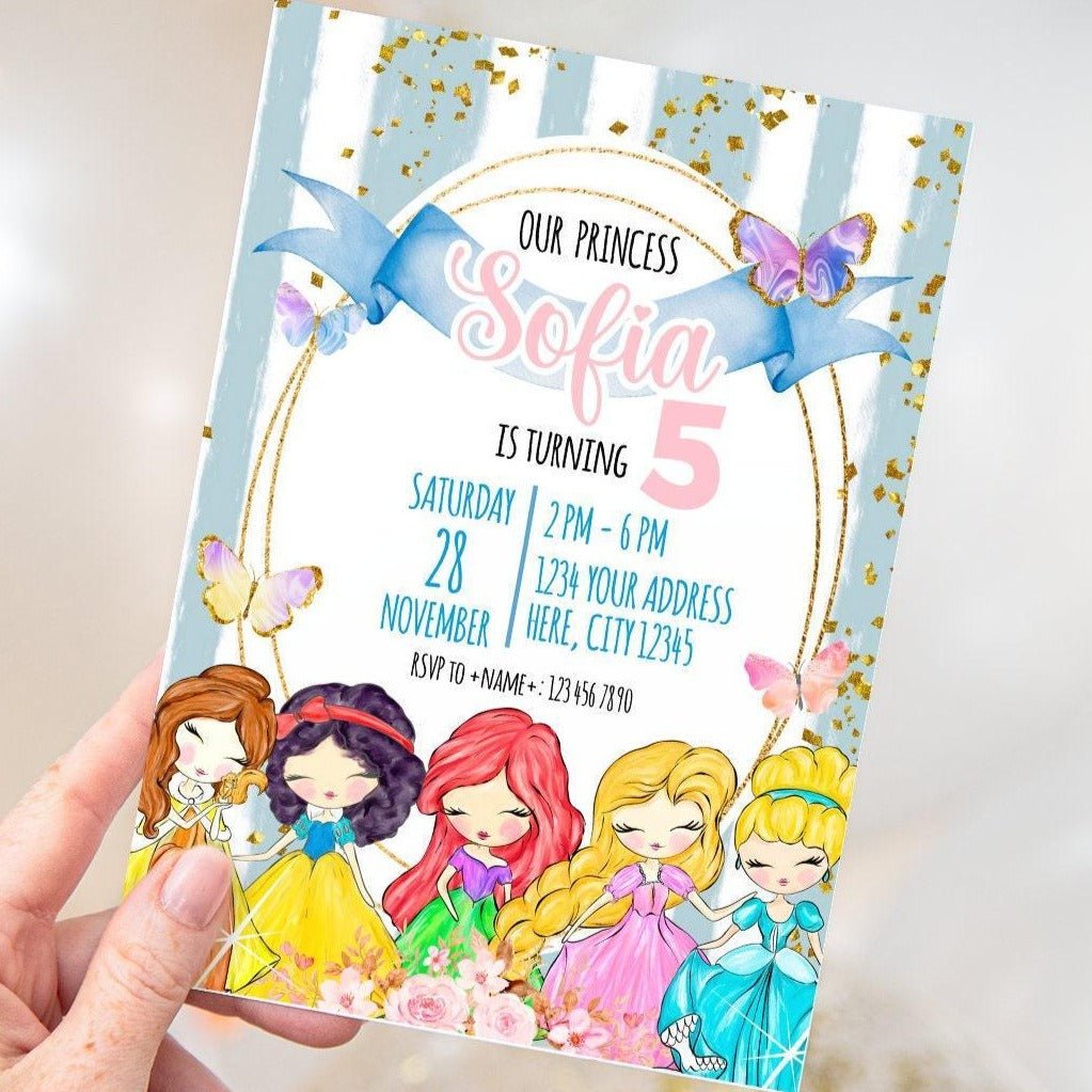 DIGITAL Disney Princess Invitation Template - Invitations - Mama Life Printables