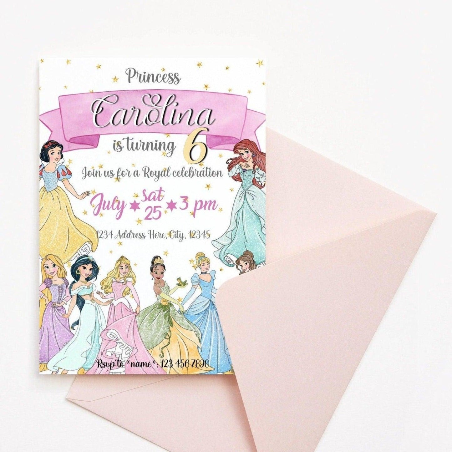 Disney Princess Party Invite – Mama Life Printables disney-princess-party-invite-mama-life-printables