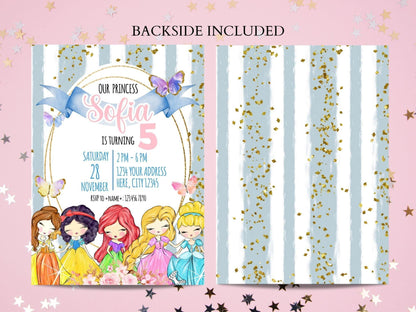 DIGITAL Disney Princess Invitation Template - Invitations - Mama Life Printables