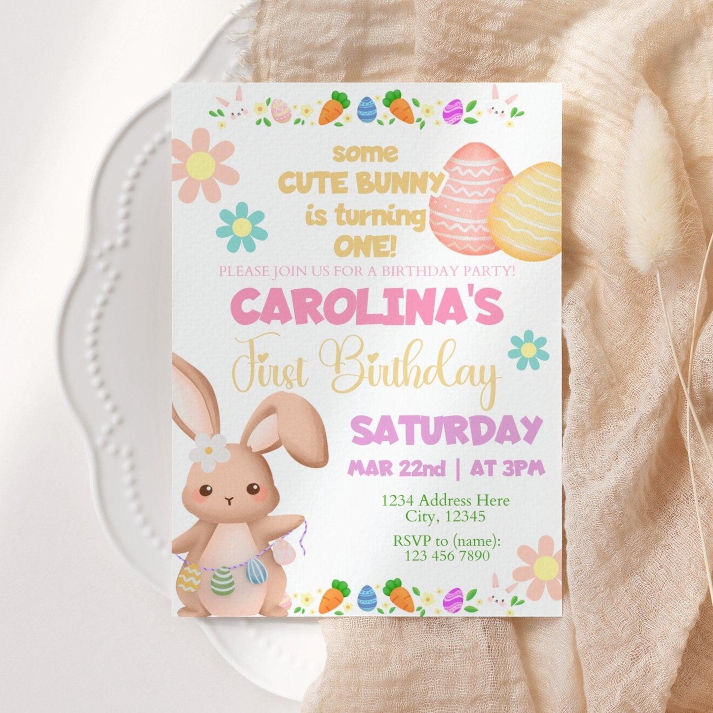 Easter 1st Birthday Invitation – Mama Life Printables easter-1st-birthday-invitation-mama-life-printables