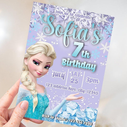 DIGITAL Frozen Elsa Birthday Invitation - Invitations - Mama Life Printables