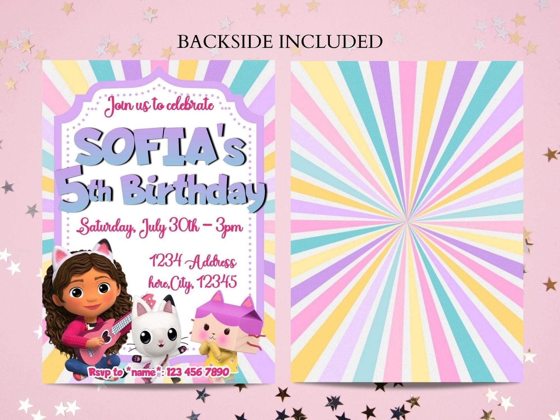 Gabby Dollhouse Invitation Template Free Printable Printable Templates