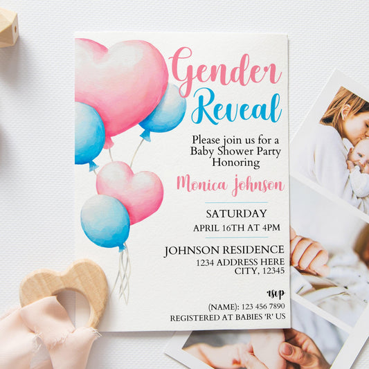 DIGITAL Gender Reveal Invitation - Invitations - Mama Life Printables