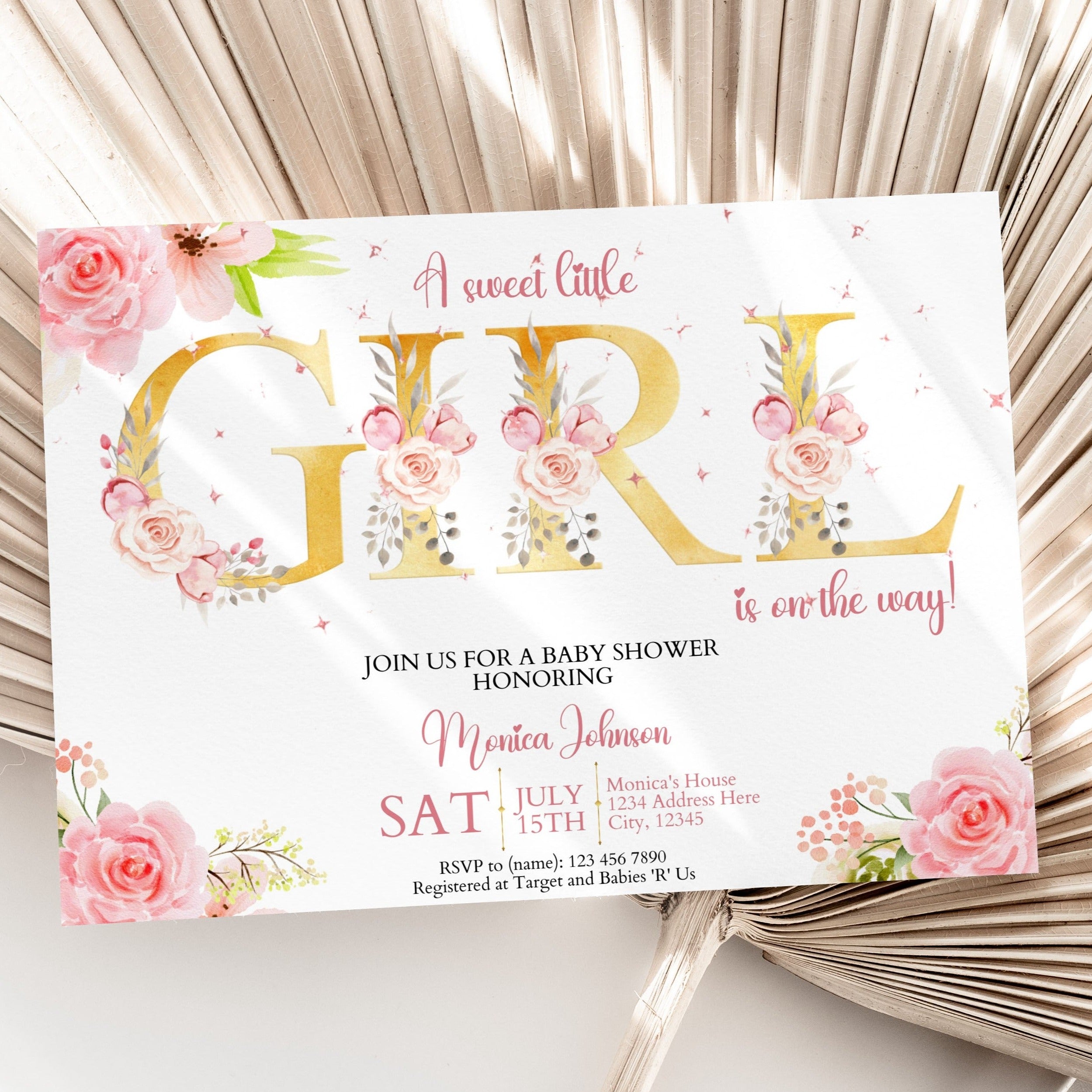 Baby Shower Girl Invitation – Mama Life Printables