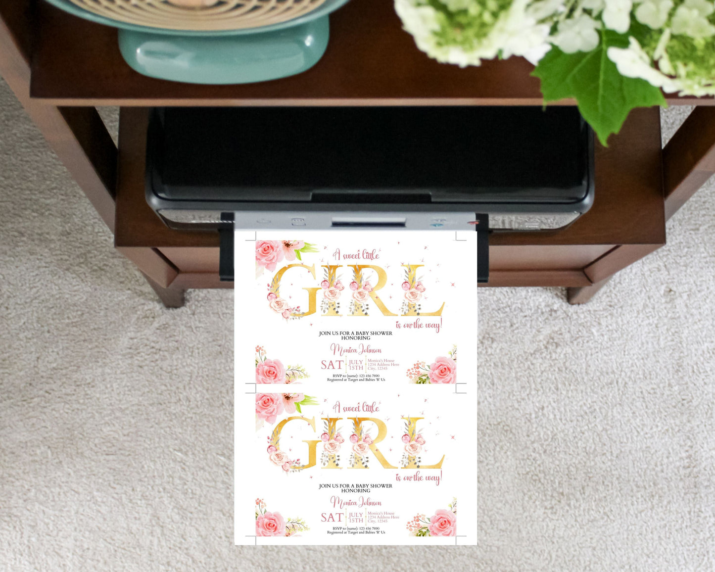 DIGITAL Girl Baby Shower Invitation - Invitations - Mama Life Printables