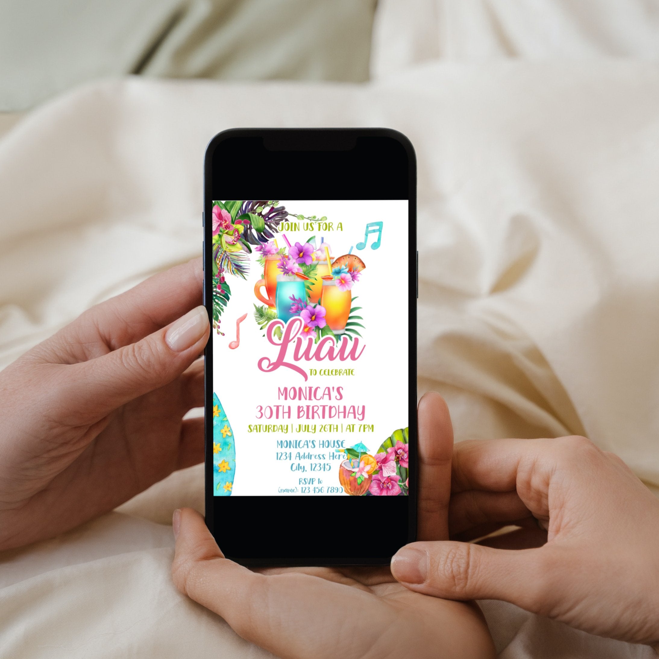 Luau Party Invitation Template Mama Life Printables