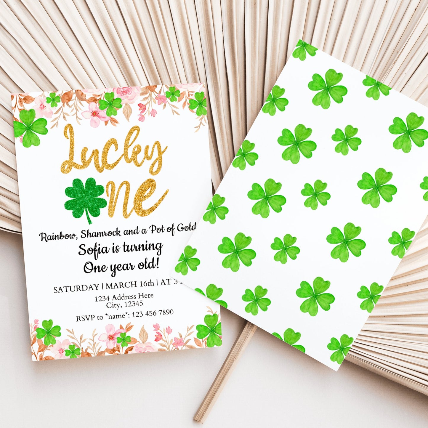 DIGITAL Lucky One | St Patrick's Day Birthday Invitation - Invitations - Mama Life Printables