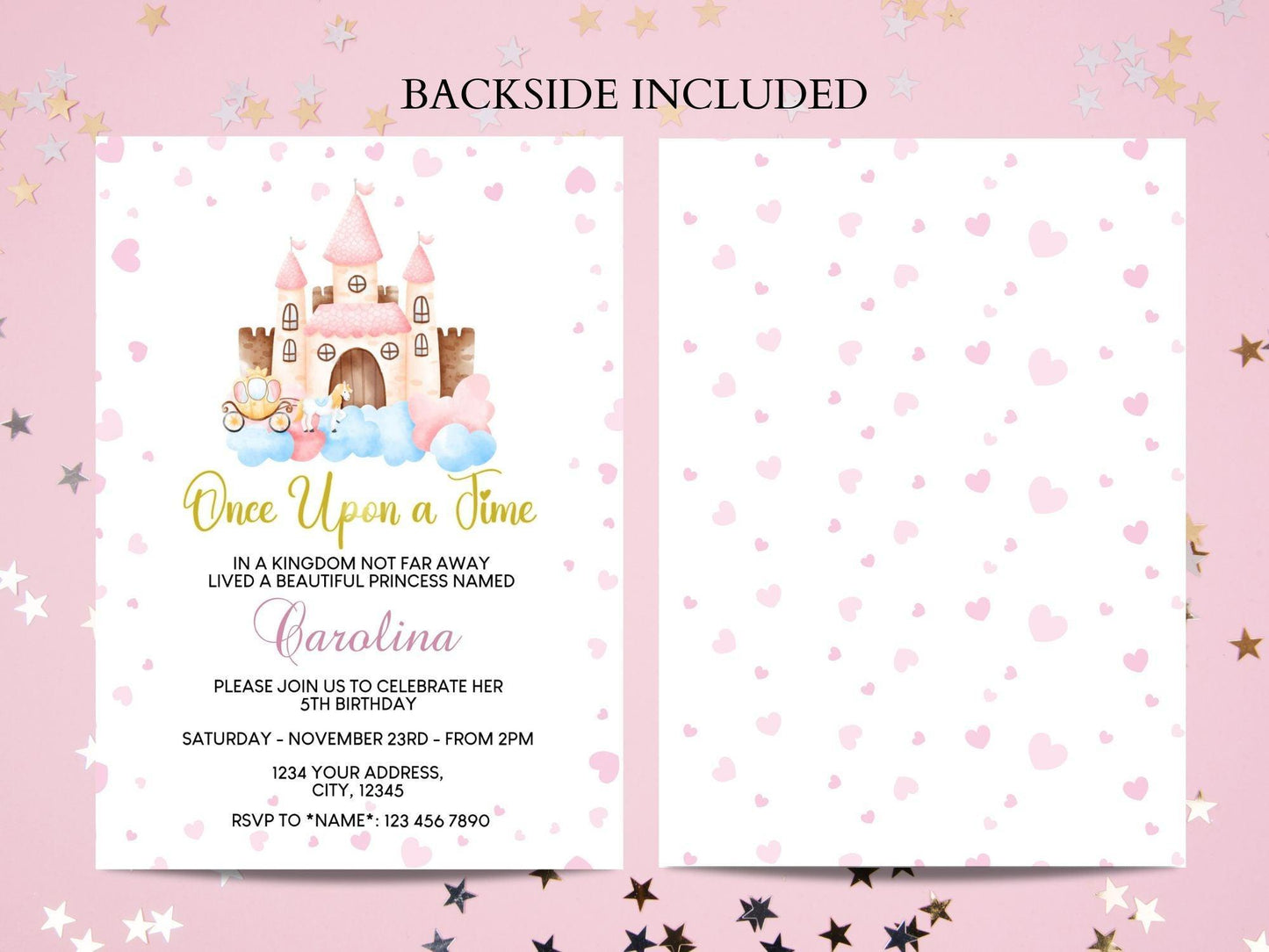 DIGITAL Once Upon a Time Princess Invitation - Invitations - Mama Life Printables
