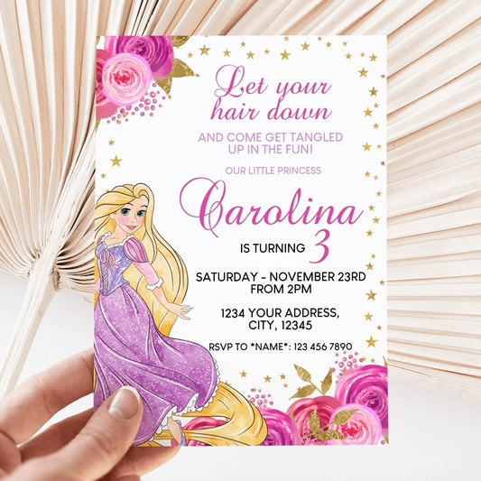 DIGITAL Rapunzel Birthday Invitation - Invitations - Mama Life Printables