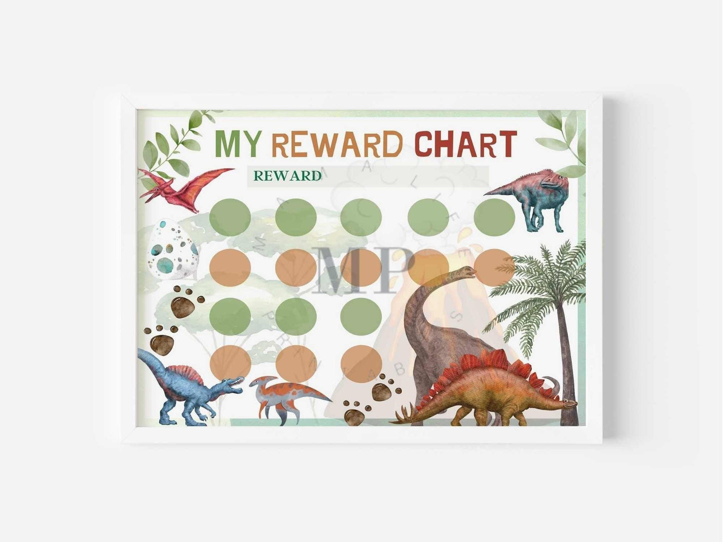 Dinosaur Potty Training Sticker Chart - Kids Reward Chart - Mama Life Printables