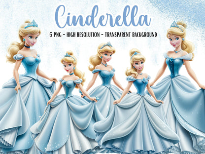 Disney Cinderella 3D PNG Cliparts - Digital Artwork - Mama Life Printables