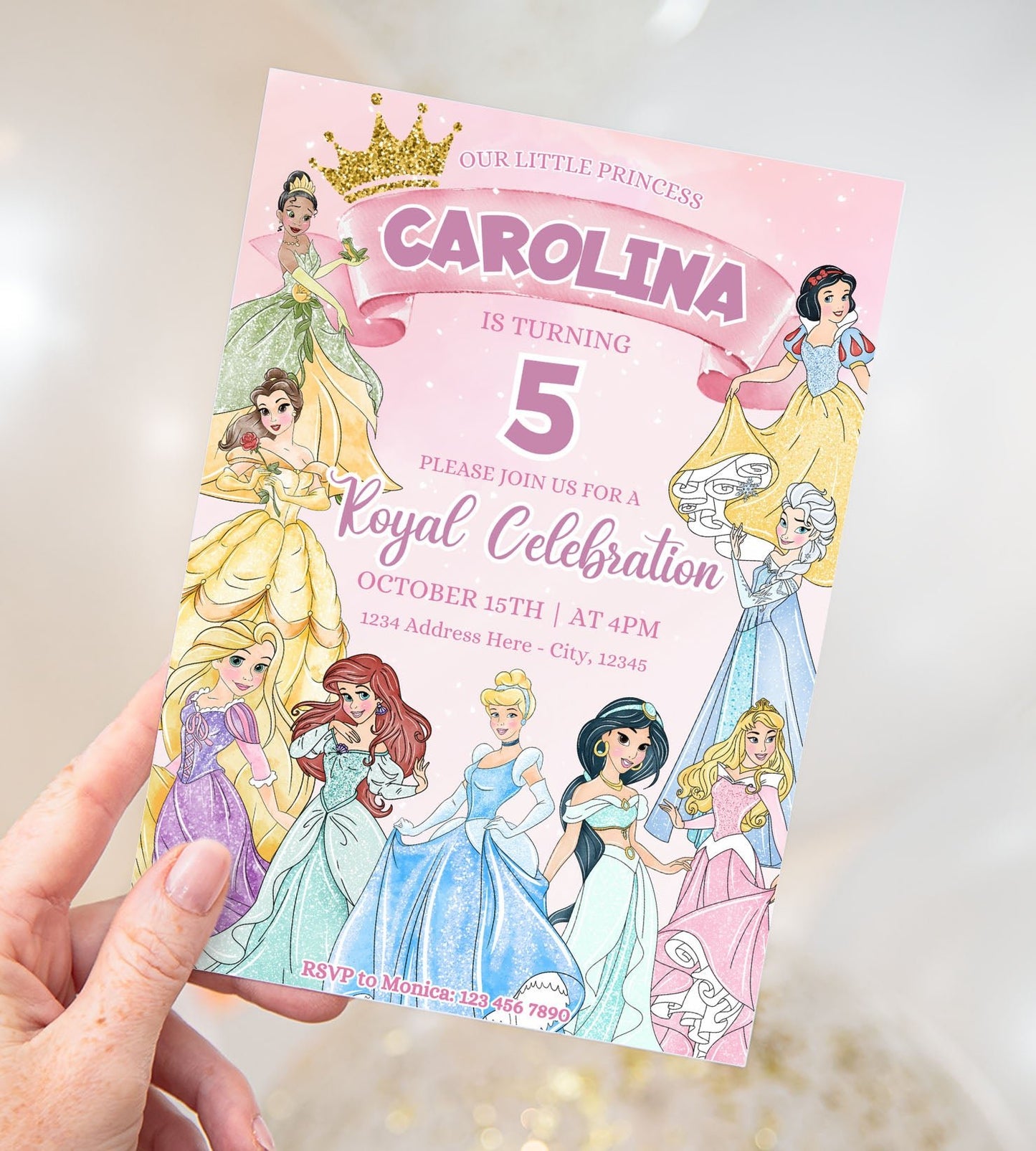Disney Princess Printable Party Invitations