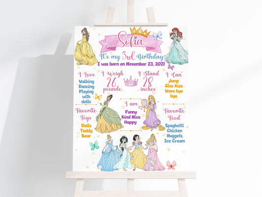 Disney Princess Milestones Board - Milestones Board - Mama Life Printables