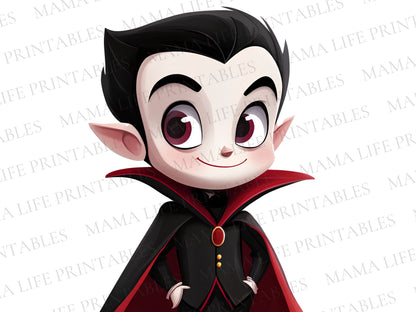 cute haloween dracula png cliparts