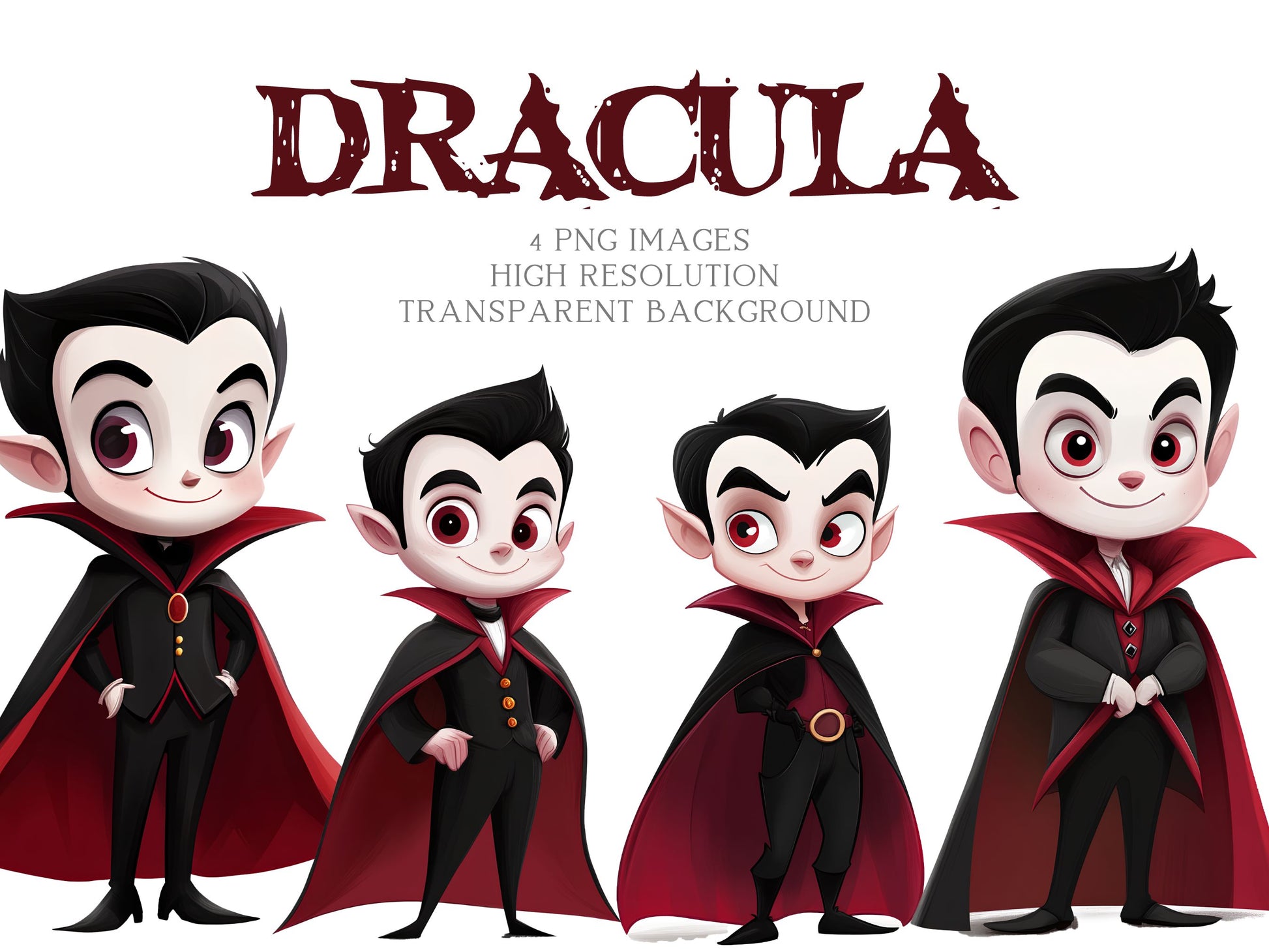 cute haloween dracula png cliparts