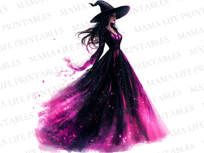 Elegant Witches PNG Cliparts