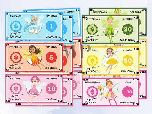 Fairies Play Money - Play Money - Mama Life Printables