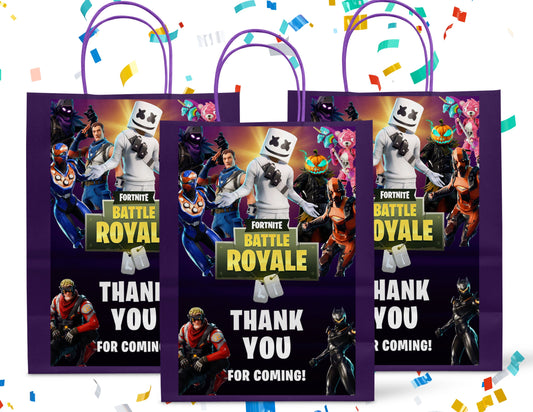 fortnite thank you card perfect for birthday gift bag favors