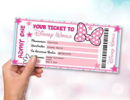 Disney Gift Ticket Template