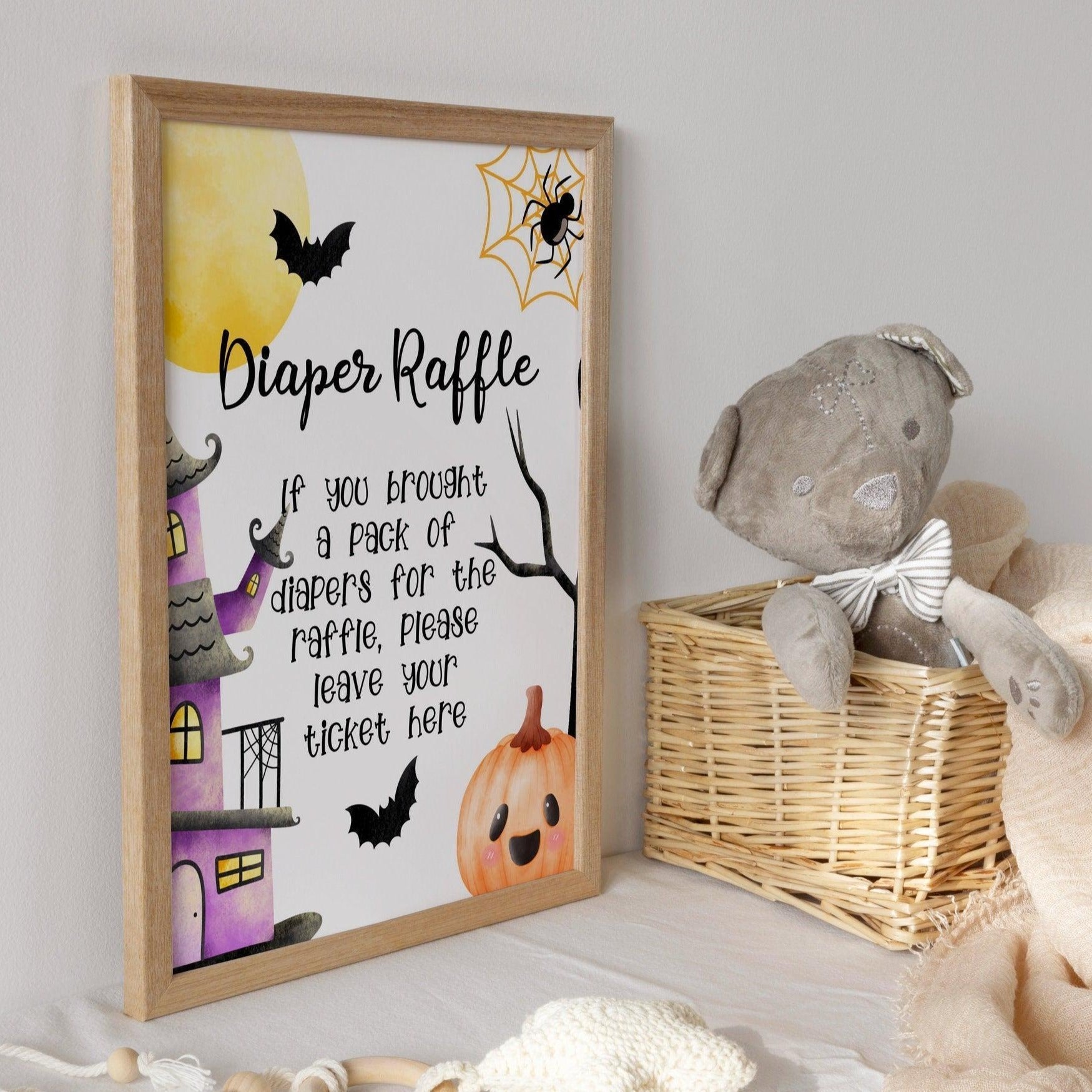 Halloween Diaper Raffle Sign - Party Signs - Mama Life Printables