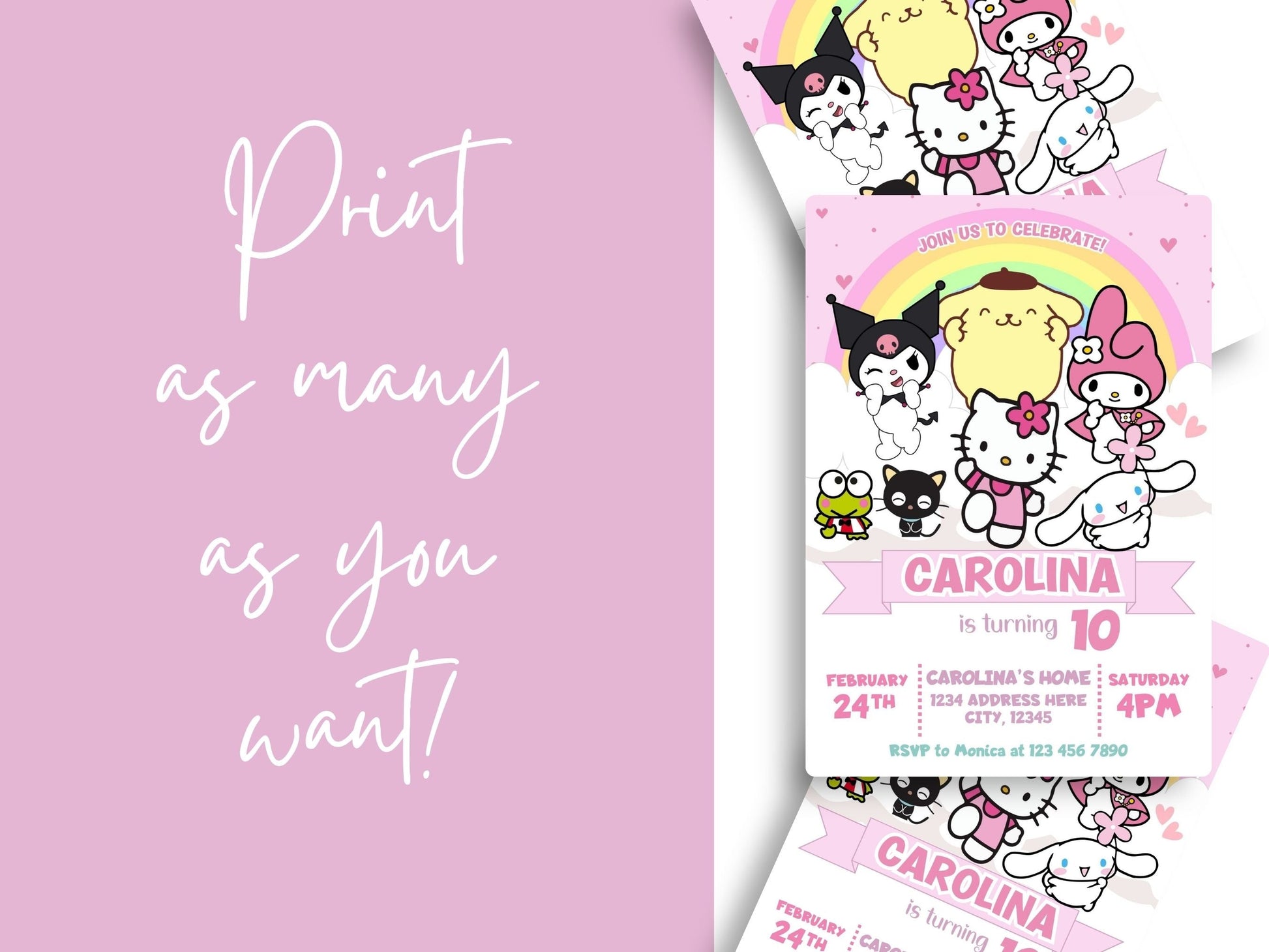 hello-kitty-friends-birthday-invite-mama-life-printables for Free Printable Hello Kitty Invitation Templates Hello Kitty & Friends Birthday Invite – Mama Life Printables for Free Printable Hello Kitty Invitation Templates