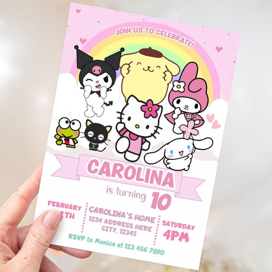 Hello Kitty & Friends Birthday Invite – Mama Life Printables